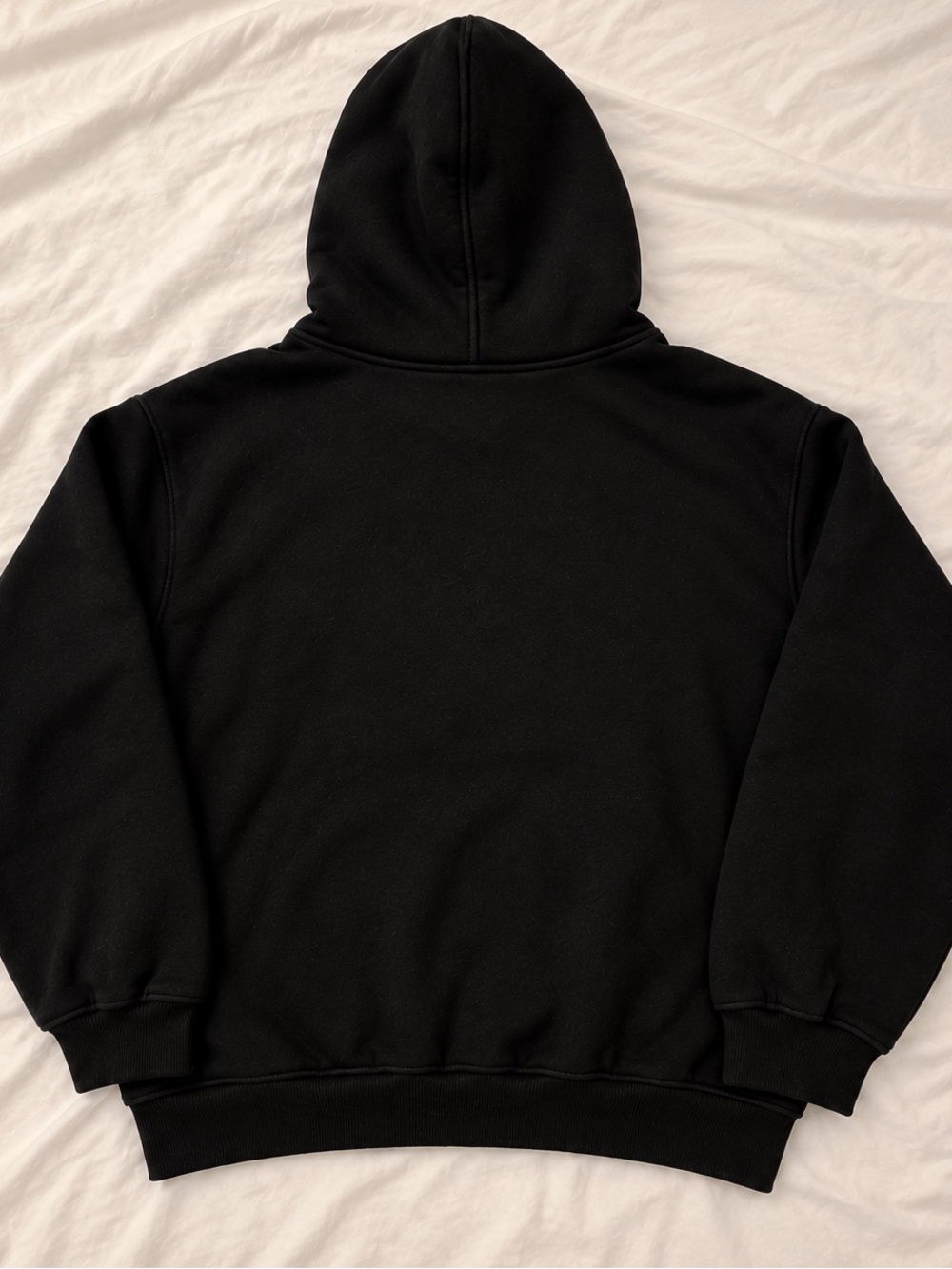 Comfrt Oversized Black Pullover Hoodie Tonal Logo Unisex XL Heavyweight Fleece
